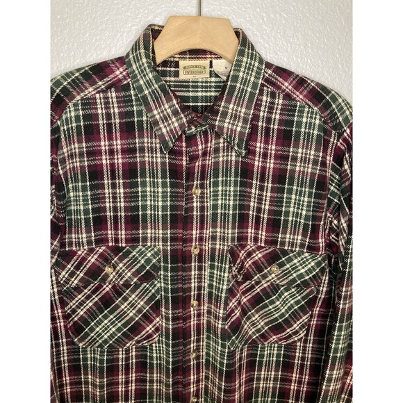 Five Brother Other - Five Brother Plaid Flannel M Cabincore Gorpcore Button Up Shirt Heavyweight Mens
